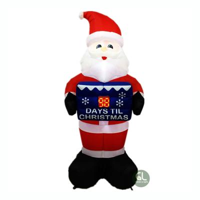 China Polyester OEM High Power Motion LED Airblown Inflatable Countdown Santa Advertising Inflatable Christmas Old Man for sale