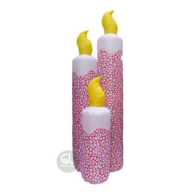 China Best Products 8ft Polyester Outdoor Christmas Choice Inflatable Christmas Candle for sale