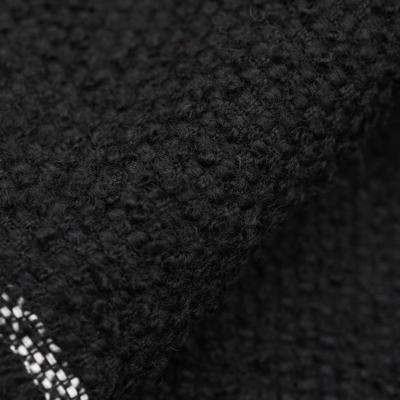 China Import black fabrics, high order, viable classical 770g loop yarn wool fabric coat autumn and winter fancy yarn for sale