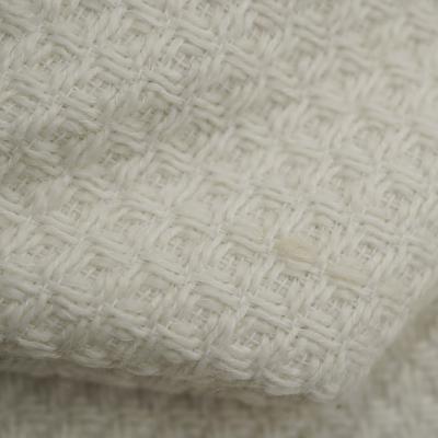 China Viable import, cream white tweed yarn knitted overcoat, autumn and winter overcoat wool fabric woolen fabrics for sale