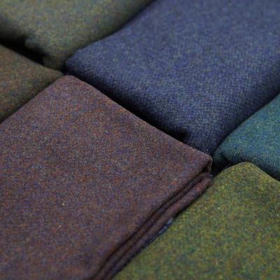 China Pure viable spot color woolen coat woolen fabric autumn and winter men and women's skirt clothing woolen fabric for sale