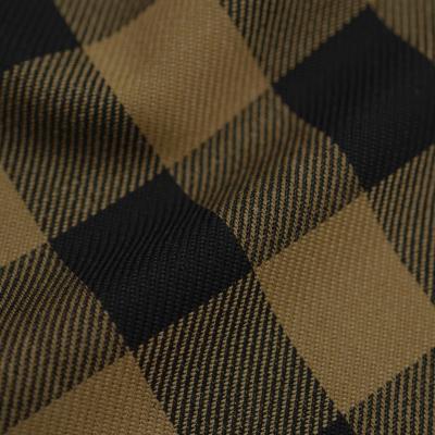 China Camel Viable Black Lattice Stain Worsted Wool Blended Cloth 600g Thick Woolen Fabric Spring And Autumn Fashion Coat for sale