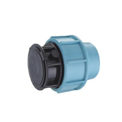 China Bezel PE Fixture PP Compression Plug Fitting PN16 For Irrigation System Equal for sale