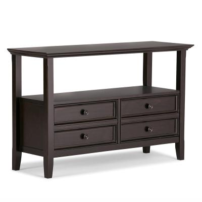 China Dark Wood Long Console Table With Drawers , Thin Hallway Table  for sale