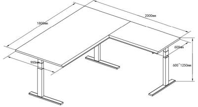 China Computer Electric Sit Stand Desk , Standing Office Desk Ergonomic for sale