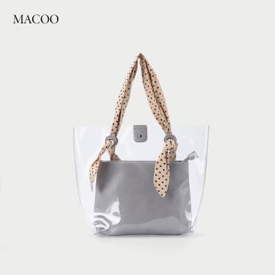 China Simple creative transparent portable fashion pure color messenger bag street trend shoulder bag Korean version knit for sale