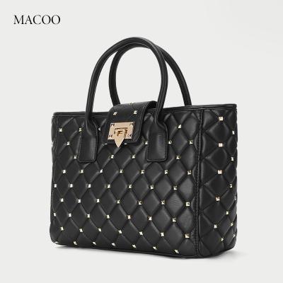 China Tote Black Ladies Bag Willow Nail Craft Embroidered Thread Check Cross - Body Bag Business Ladies Handbag Shoulder Bag for sale