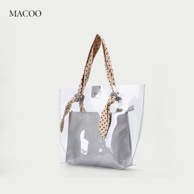 China Fashinable Newest Simple Pure Color Simple Women's Cross-body Bag Street Trend Shoulder Bag Creative Transparent Compound Handbag for sale