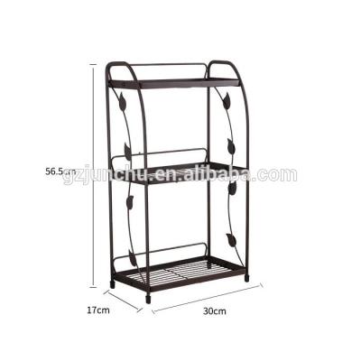 China Three Tier Modern Viable Metal Kitchen and Bathroom Wire Rack Organizer for sale