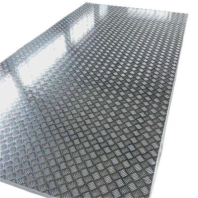 China Construction 3003 ALLOY T 5bars decking aluminum boat diamond plates tread plate for shipping deck for sale