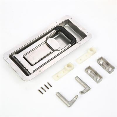 China 1. Vans; 2. refrigerated trucks; 3. soft top cars; Polished 304 Stainless Steel Refrigeration Truck Handle Rear Door Lock for sale