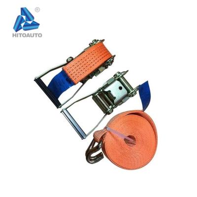 China Factory Customization Polyester Webbing Ratchet Steel Tie Down Strap for sale