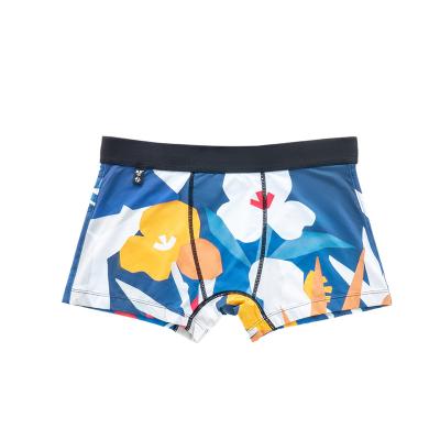 China Anti-Bacterial Wholesale Custom Logo Boxer Brief Underwear Spandex / Nylon Knit Briefs Men's Boxer Brief Underwear  OEM Anti for sale