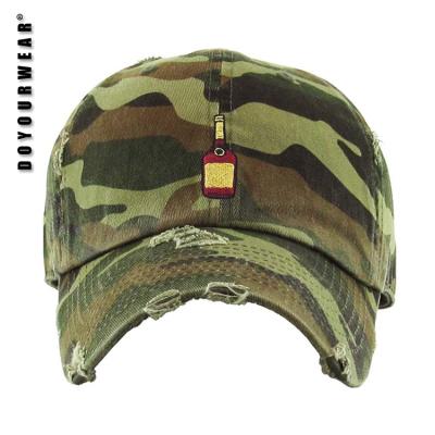 China Cotton JOINT Military Camouflage Distressed Dad Hat With Custom Size for sale