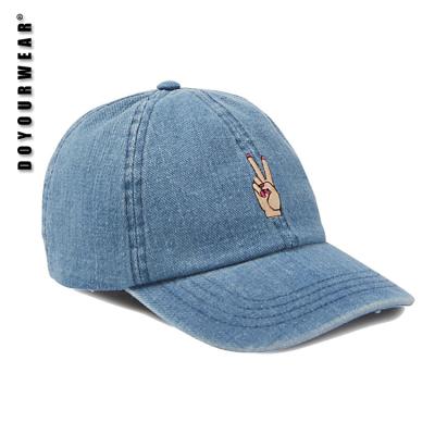 China breathable & High Quality Waterproof Denim 6 Panel Blank Single Dad Hat for sale