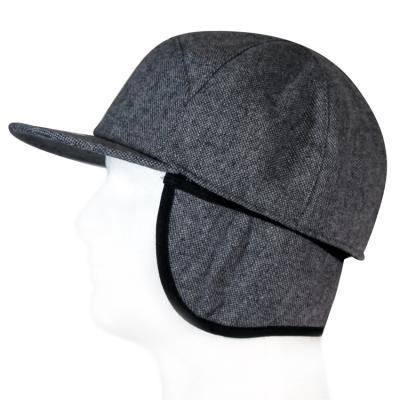 China JOINT Panel Hats Custom 5 Canvas / Thick Wool 5 Panel Hat Earflap Winter Hat for sale