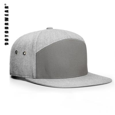 China COMMON White 5 Panel Hat 7 Panel Custom Plain Hat For Men for sale