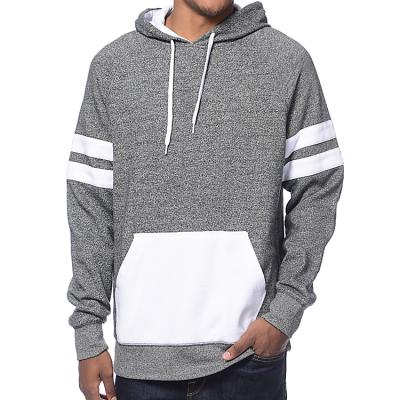 China Custom Gray And White Anti-pilling Sweaters Mens Pullover T-shirt Hoodies for sale