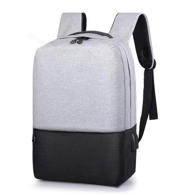 China Waterproof Stock Oxford Fabric Empty USB Charging Outdoor Laptop Backpack Bag for sale