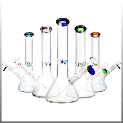 China Bong Heady Bongs Thick Glass Water Pipe Beaker Colorful Water Bongs With 14mm Glass Bowl for sale