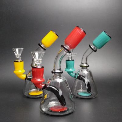 China Glass Water Pipes Small Cute Piece Smoking Pipe with 14mm Male Glass Bowl for sale