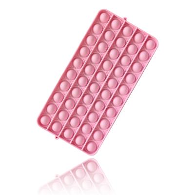 China Waterproof Silicone Unzip Bag Rectangular Bag Toy Bag Zipper Pouch Pop Pencil Bag Pop Bubble Pencil Case Busty Person for sale