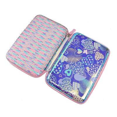 China Fashion Glitter Pencil Pen Case With Pen Holders EVA Hard Shell Large Capacity Glitter for Student University School Office Gift for sale