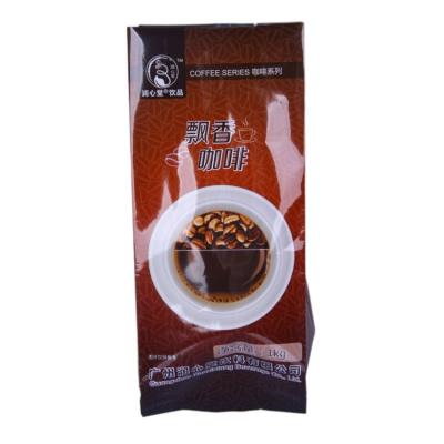 China Promotion factory direct sale aluminum foil flat bottom stand up coffee bag with valve for sale