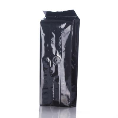 China Convenient Promotion Aluminum Foil Flat Bottom Hot Selling Custom Coffee Bag With Valve for sale