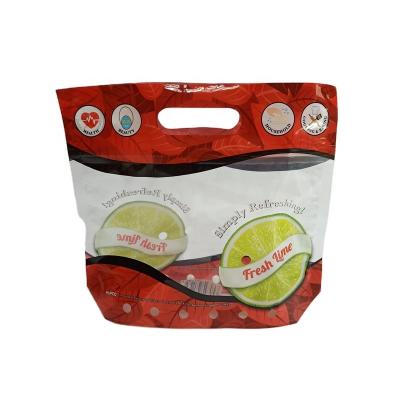 China Anti Tree Fog Fresh Vegetable Fruit Plastic Packaging Bag With Vent Air Hole And Zipper for sale