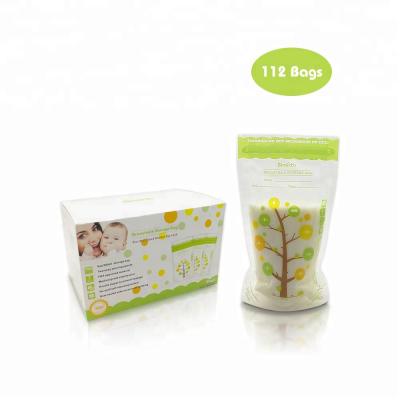 China P.P. 8OZ 235ml bpa free breast milk storage bags milk freezer baby food storage bag for sale