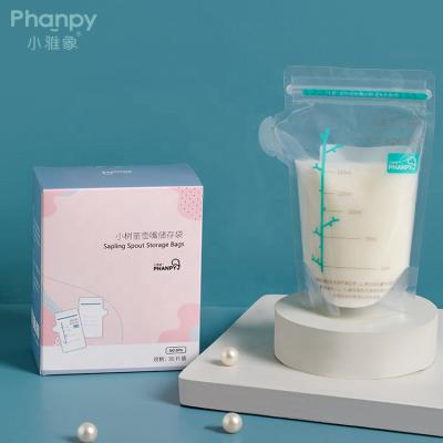 China 100% Eco-friendly Breast Milk Storage Bag Sterilized Breast Milk Bag Self-standing for sale