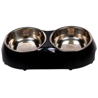 China Durable Removable Pet Supplies Stainless Steel Double Dog Feeder for sale