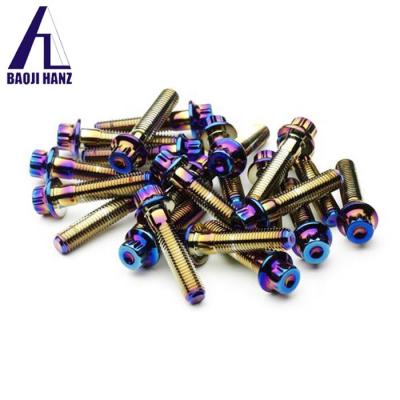 China Titanium Racing Car Ti6Al4V M7 x 32mm 12 Point Flange Wheel Bolts for sale