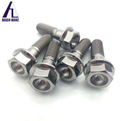 China M5 M6 M8 M10 M12 M14 Ti6Al4V Titanium Hex Flange Bolts for sale