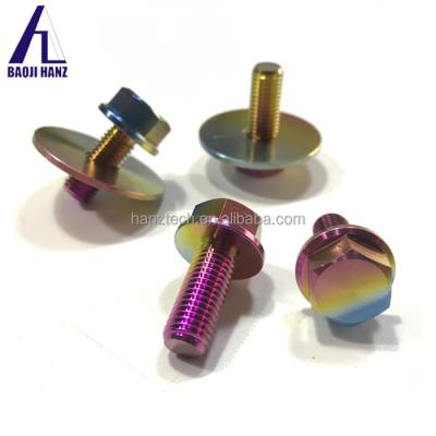 China Titanium Screws M8X30Mm Titanium Screws M6 M8 Screws Rainbow Hex Head Orthopedic Clamp Fasteners for sale