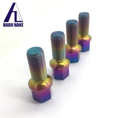 China Auto Hub Nice Price Titanium Alloy Automotive Wheel Bolts Gr5 m12 With Machining Surface for sale