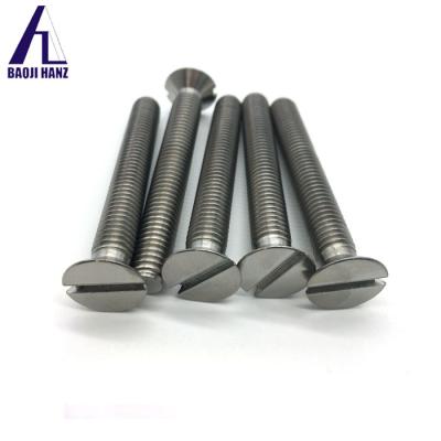 China GR2 GR5 Titanium Titanium Bolts Slotted Countersunk Head Screws for sale