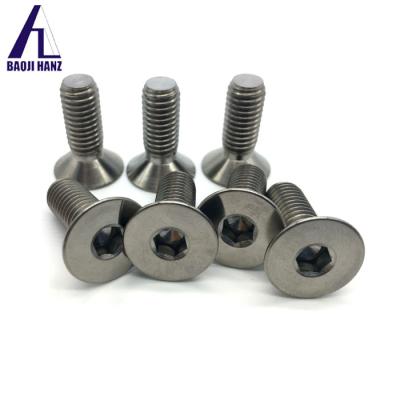 China Industry Ti6al4v gr5 DIN965 cross recessed head m6 m8 countersunk titanium alloy screw bolt for sale