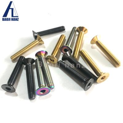 China DIN7991 Titanium Titanium Bolts Hex Socket Countersunk Head Screws Used For Bicycle for sale