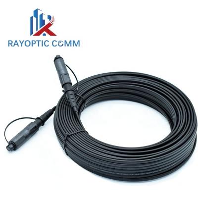 China FTTA FTTHC Dorp Cable SX Core 1 Core Connector Mode G657A SC APC Unitary Waterproof Fiber Optic Patchcord Optitap for sale