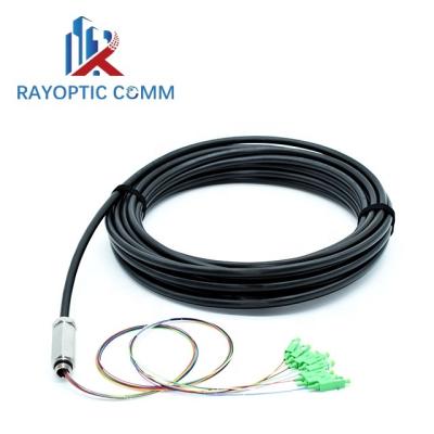 China FTTH ADSS Single Mode Fiber 8 Core Optics Connector SC APC Fiber Optic SC Pigtail FTTH for sale