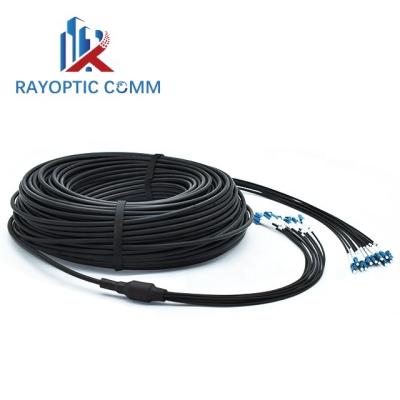 China LSZH Customized 12 Core G.652 Fiber Optic Cable Distribution Cable Fiber Home SC LC Multi Connector Outdoor LC - LC Patchcord for sale