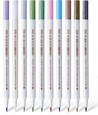 China Glitter Color Amazon Marker Graffiti Pen Glitter Brush Pen Scrapbooking Crafts Brushes Metal Main 10 Metallic Colors for sale