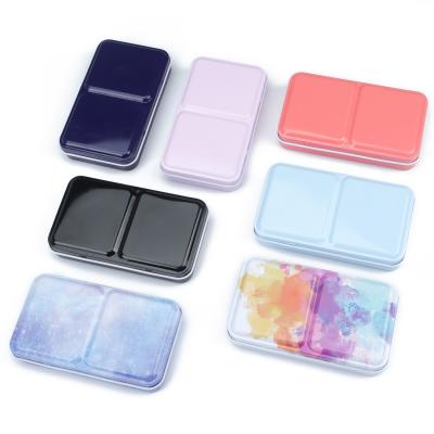 China Portable seamiart travel watercolor tin box palette mental case empty paint 11Color/foldable/colorful for watercolor/acrylic for 12 half pan acuarelas for sale