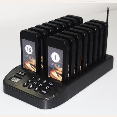 China 2020 New Product 1 Restaurants Wireless Base 16 Pager Guest Paging System for sale