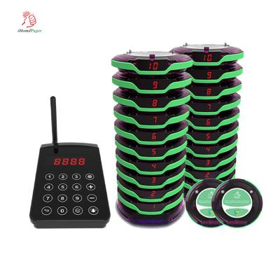 China Easy Operate Full Waterproof Wireless Guest Calls Coaster Pager System With Protective Silicone 162*98*40mm for sale