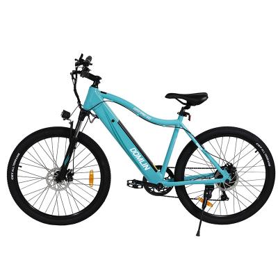 China Aluminum Alloy Top Mode 27.5 Inch Mountain Bike Full Suspension Electric Mountain Ebike 7 Speed ​​Electric Cycle for sale