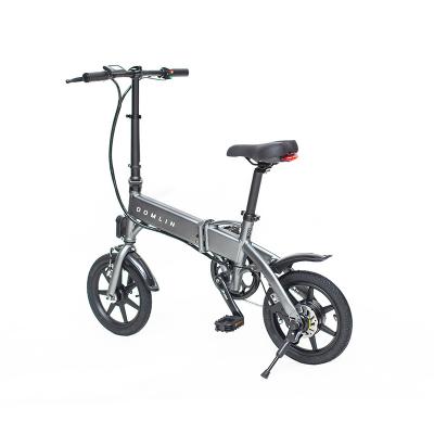 China Aluminum Alloy Mini Electric Bike Integrated Wheel 14 Inch Folding Electric Bike for sale