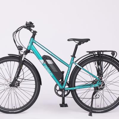 China Factory Wholesale 700C 36V 48V 250W 350W 500W Aluminum Alloy Electric Bike For Lady Shimano 8 Speed ​​City Bike for sale